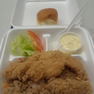 Small fried fish platter