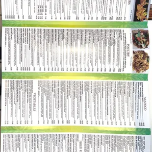 Regular to go menu (Panda House Restaurant)