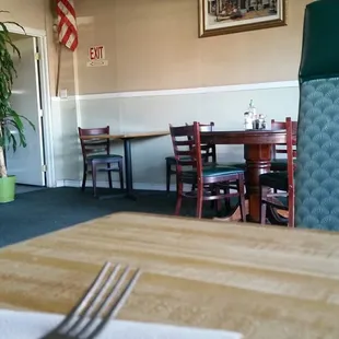 My view while seated near the door