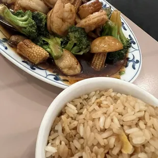 Hunan shrimp w/ fried rice