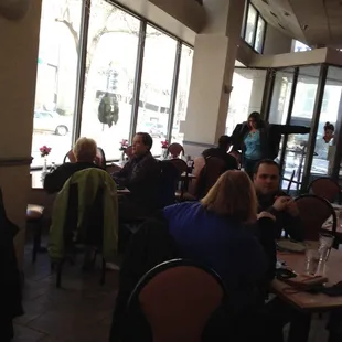 the dining area at lunchtime.