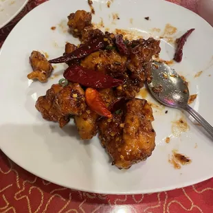 Crunchy orange chicken