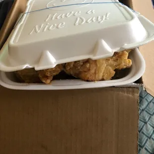 My food was delivered to me like this and when I called to ask why they left it exposed they just laughed at me...Never eating here again!