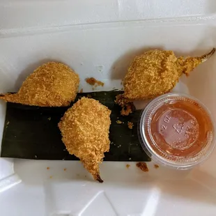 #14...Deep Fried Crab Claw with Minced Shrimp