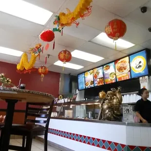 The counter not too busy right now