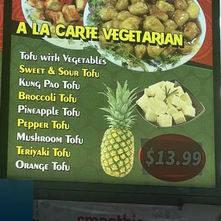 a menu for a restaurant