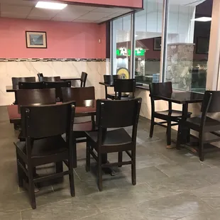 tables and chairs