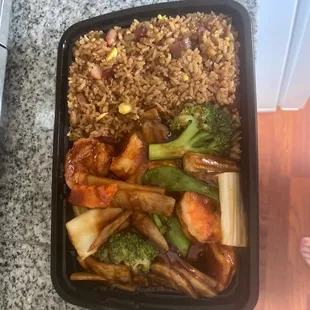 6/12 shrimp and mixed veggies
