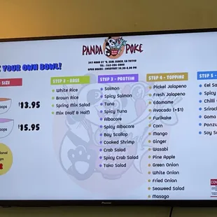 Menu for those who want to customize