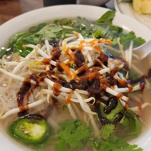 Phò beef rice noodles   soup.