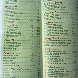 Menu Part 2