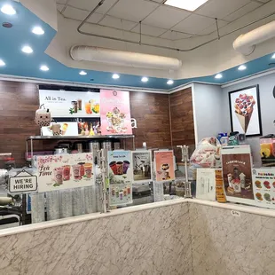 the interior of the store