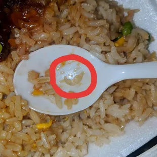 The finger nail is is circled in red.