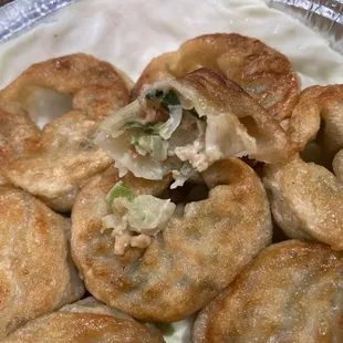 THATS NOT PORK??? try again. The vegetarian dumplings are not vegetarian!!!! NEVER ORDER