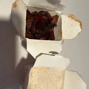 Burned ribs and NOT pork fried rice