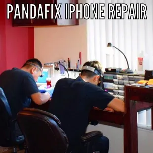 Panda team at work and ready for your appointment time.