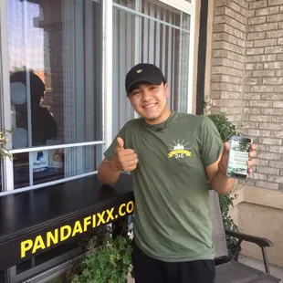 Jimmy got his phone repaired and tempered glass installed like new!  Great customer and quality repair!