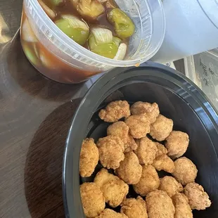 Tamarind Chicken = chicken nuggets with sauce