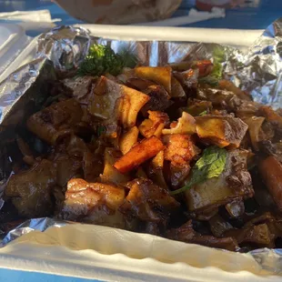 Drunken noodles with tofu