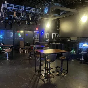 Comfortable seating and stage