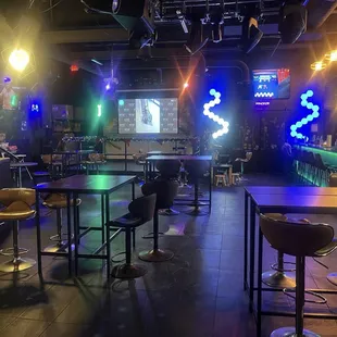 Comfortable seating and stage