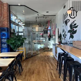 the interior of a restaurant