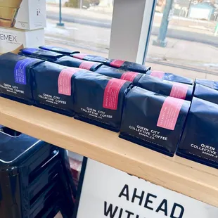 a variety of donuts on display