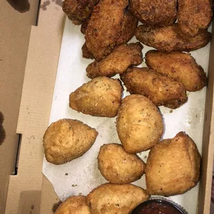 Garlic knots and wings