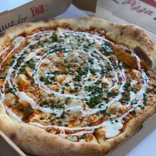 Buffalo chicken pizza