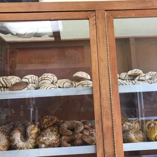  a display case full of pastries