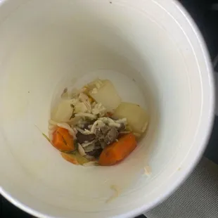 What was in my &quot;soup&quot; after I drank two sips of broth and ate a couple pieces of cactus before I was too grossed out to stomach it