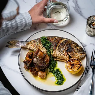 Whole Roasted Dorade w/ crispy Tri-Color Potatoes