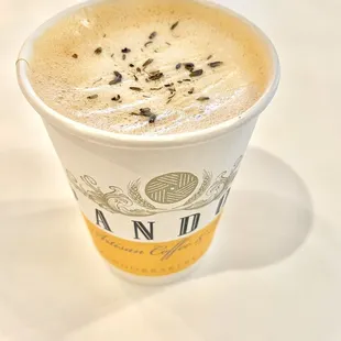 Honey Lavender Latte. Honey with subtle lavender notes.