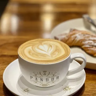 Cappuccino and a cinnamon twist thingy... both stupid good.
