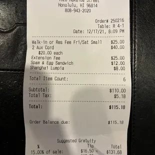 All these ridiculous fees