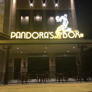 Outdoor seating! Nice place to grab a drink before going out or before/after a film.