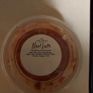 Meatballs Prepared To Go