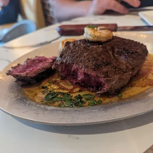 Our &quot;medium rare&quot; steak.