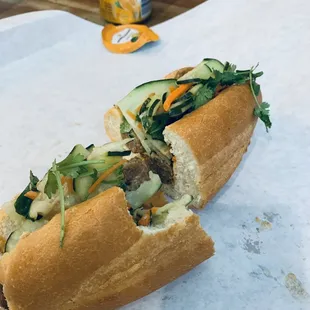 #1. Teriyaki Meatball Banh Mi