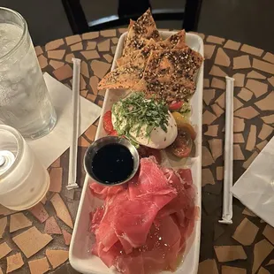 Prosciutto and Burrata appetizer