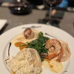 Lobster ravioli!  Delicious!!