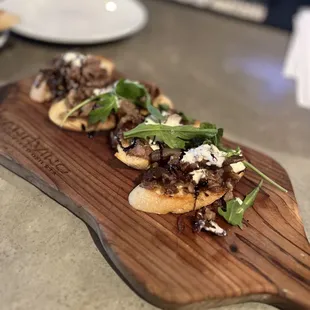 Shaved Ribeye Crostini