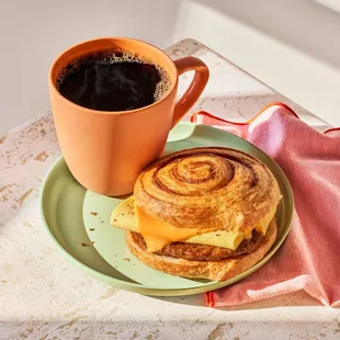  Sausage CinnaScramble &amp; Hot Coffee