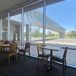 Located right next to pedestrian bridge. Easy walk.