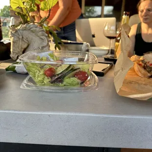 Half salad when I ordered. Whole one!