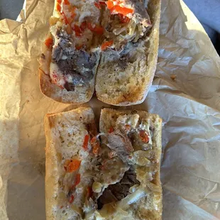 Ciabatta steak sandwich sans steak!