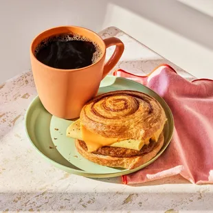 Sausage CinnaScramble &amp; Hot Coffee