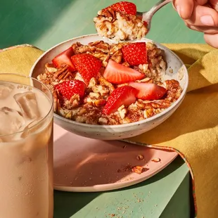 Steel Cut Oatmeal &amp; Iced Chai Latte