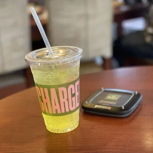Mountain Dew &amp; that buzzy thing that lets you know your order is ready.