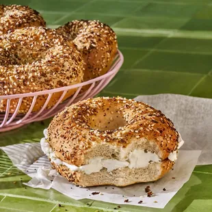 Everything Bagel with Plain Cream Cheese